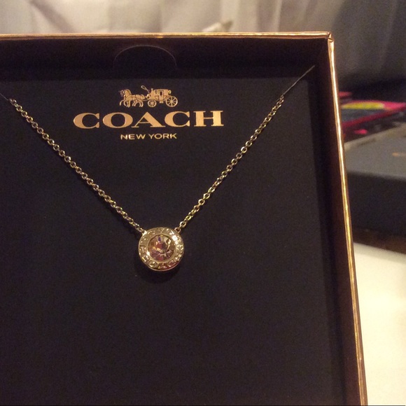 🆕COACH. Open Circle Stone Necklace - Picture 3 of 3