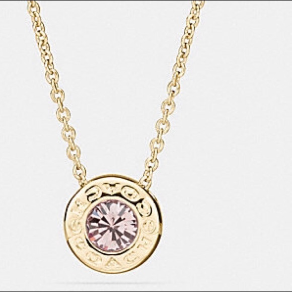 🆕COACH. Open Circle Stone Necklace - Picture 2 of 3