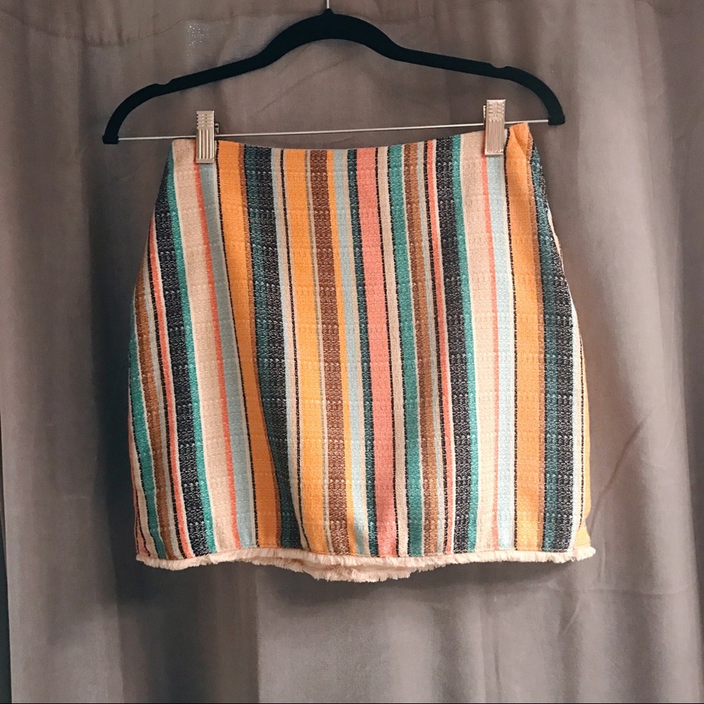 H&M multi color mini skirt