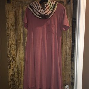 Lularoe Carly Red/Rust with pocket