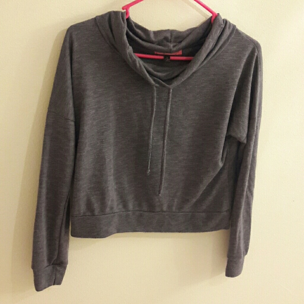 Crop Cowl Neck Sweater