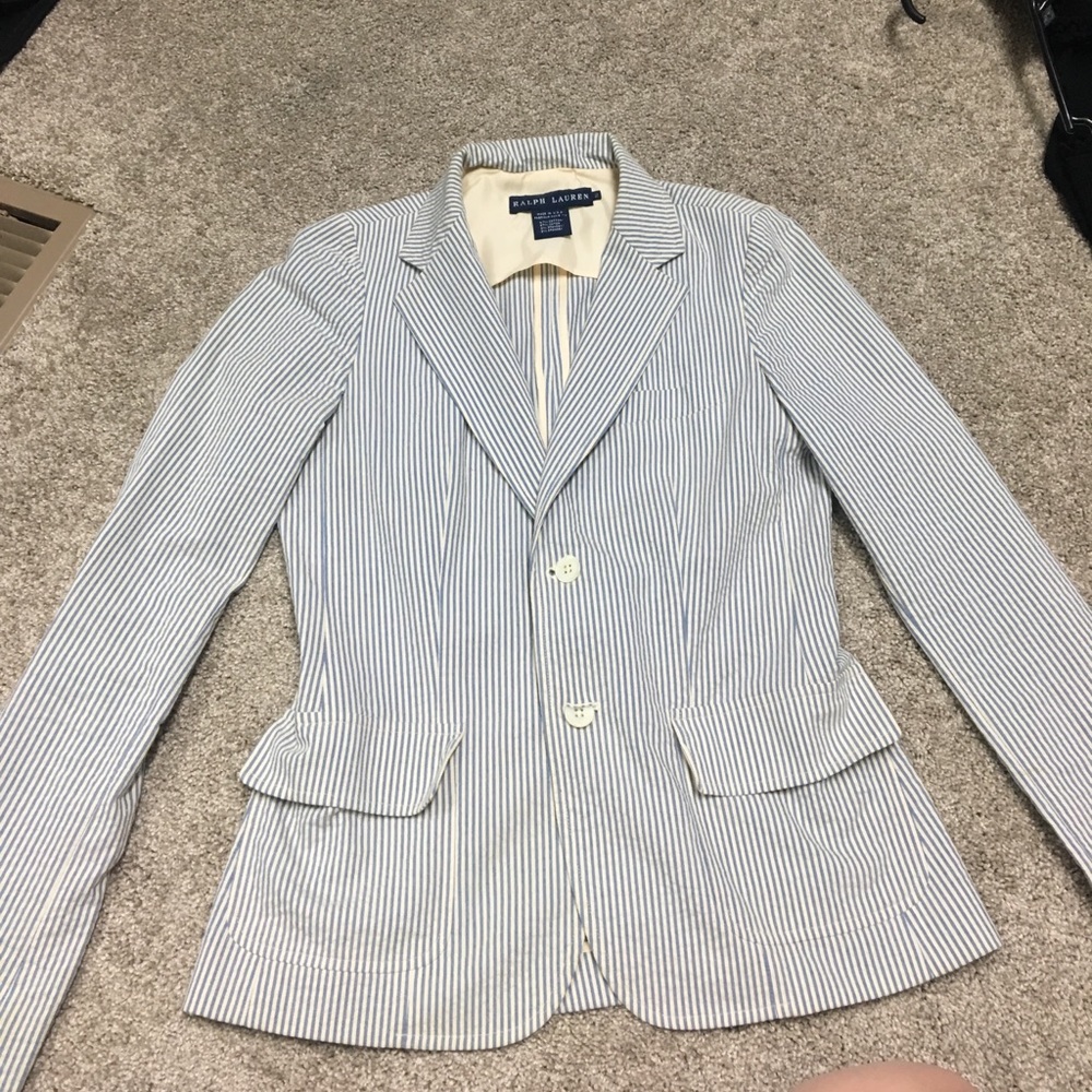 RALPH LAUREN blue label. Sear Sucker Blazer