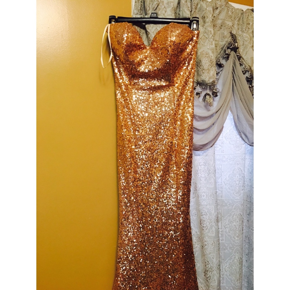 Rose Gold Prom dress/ gown