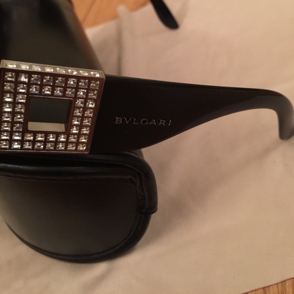 Bvlgari Via Valcozzena sunglasses. Black & crystal