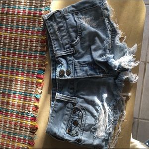 Hollister distressed denim shorts