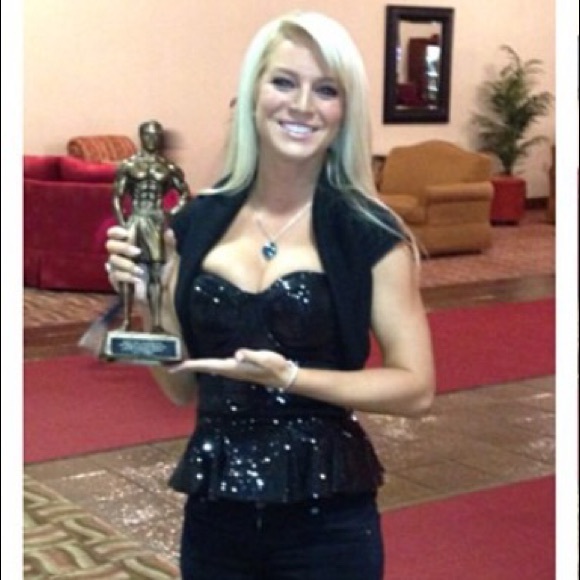 Bebe - Strapless Sequin Peplum Top - Picture 5 of 5