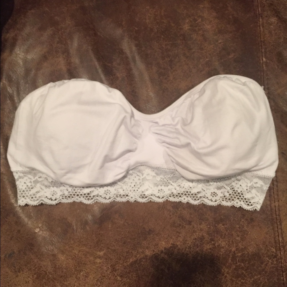White Bandeau w lace