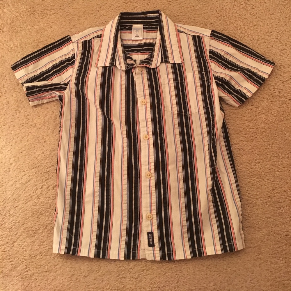 💙 OLD NAVY SS Button Down Dress Oxford