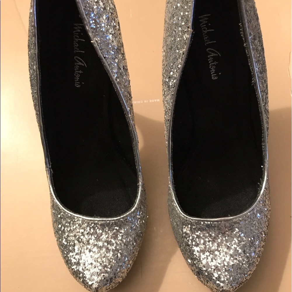 Great silver glittery shoes for a good night out