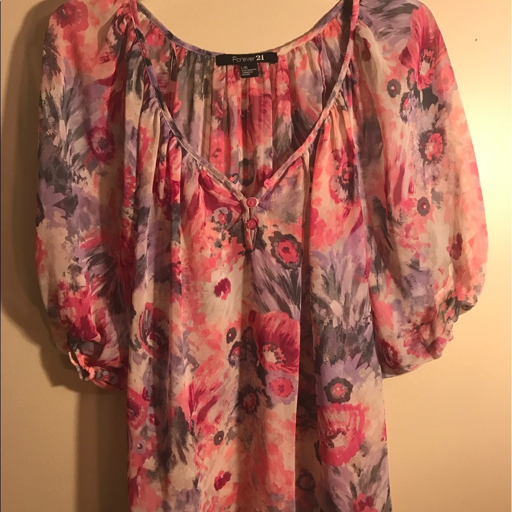 Forever 21 floral blouse