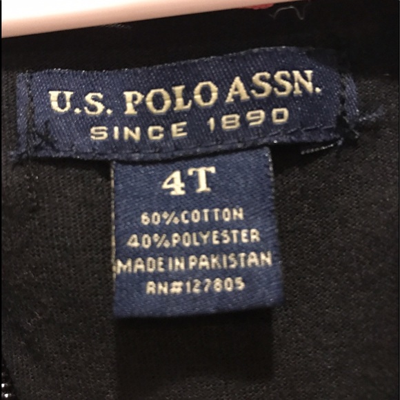 NWT Black Full Zip U.S. Polo Assassin Hoodie! 4T! - Picture 2 of 3