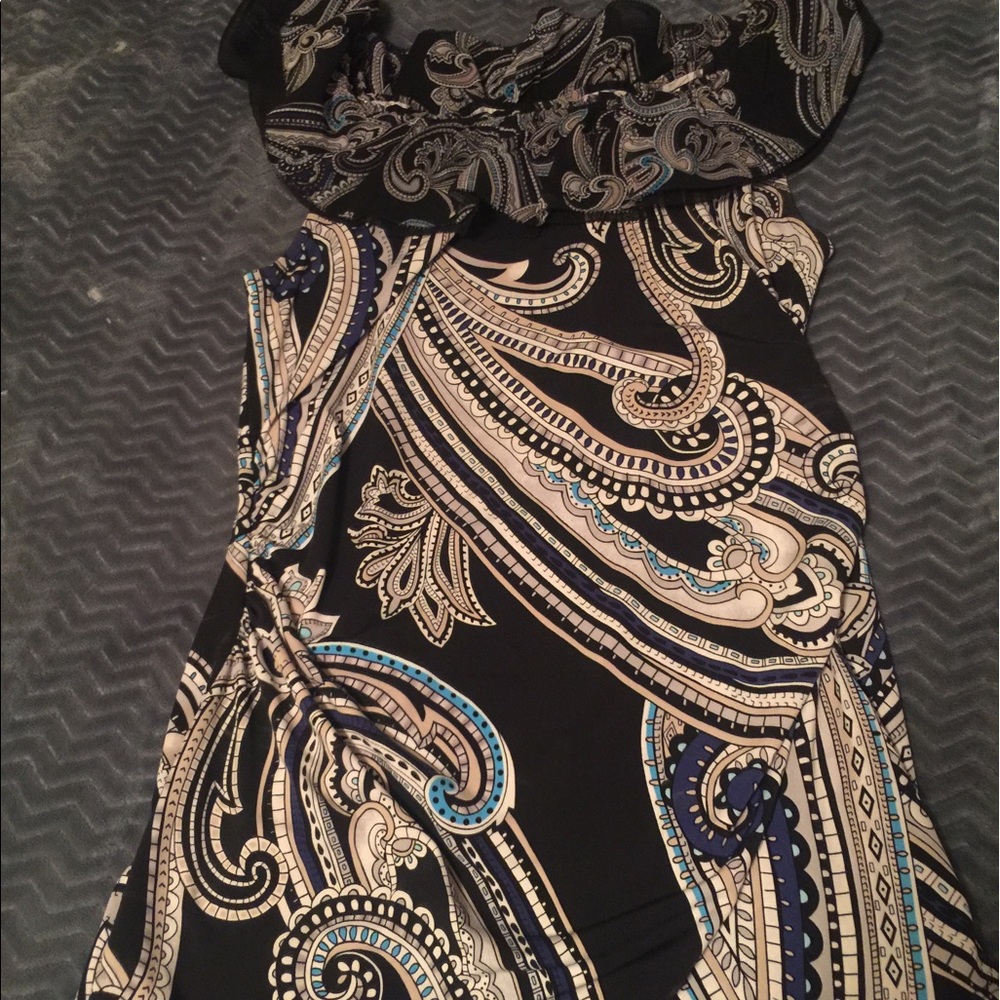 White House Black Market Paisley Top