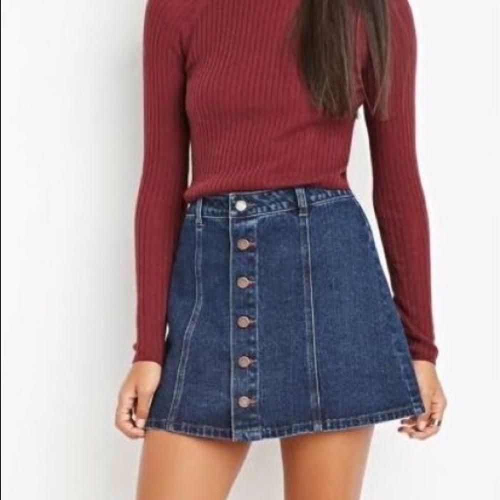 Button up High waist skirt