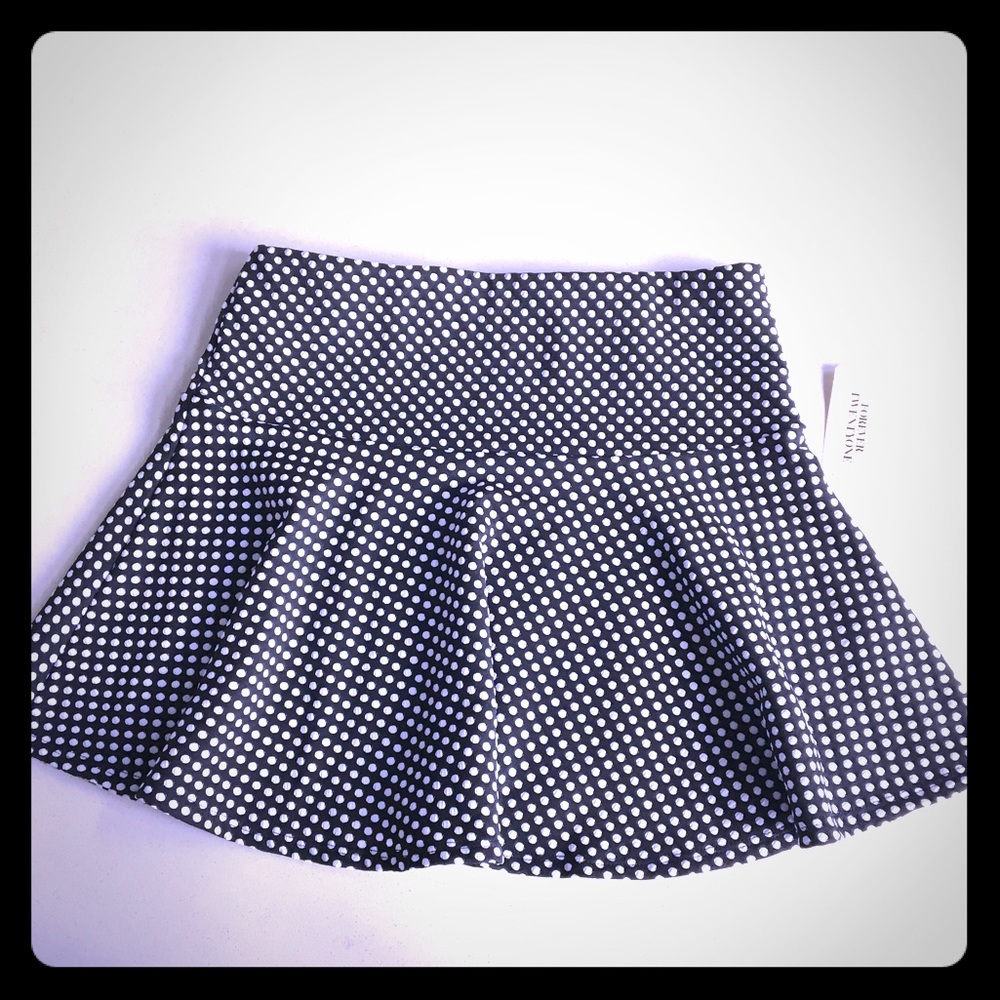 NWT Forever 21 Polkadot Trumpet Style Mini Skirt