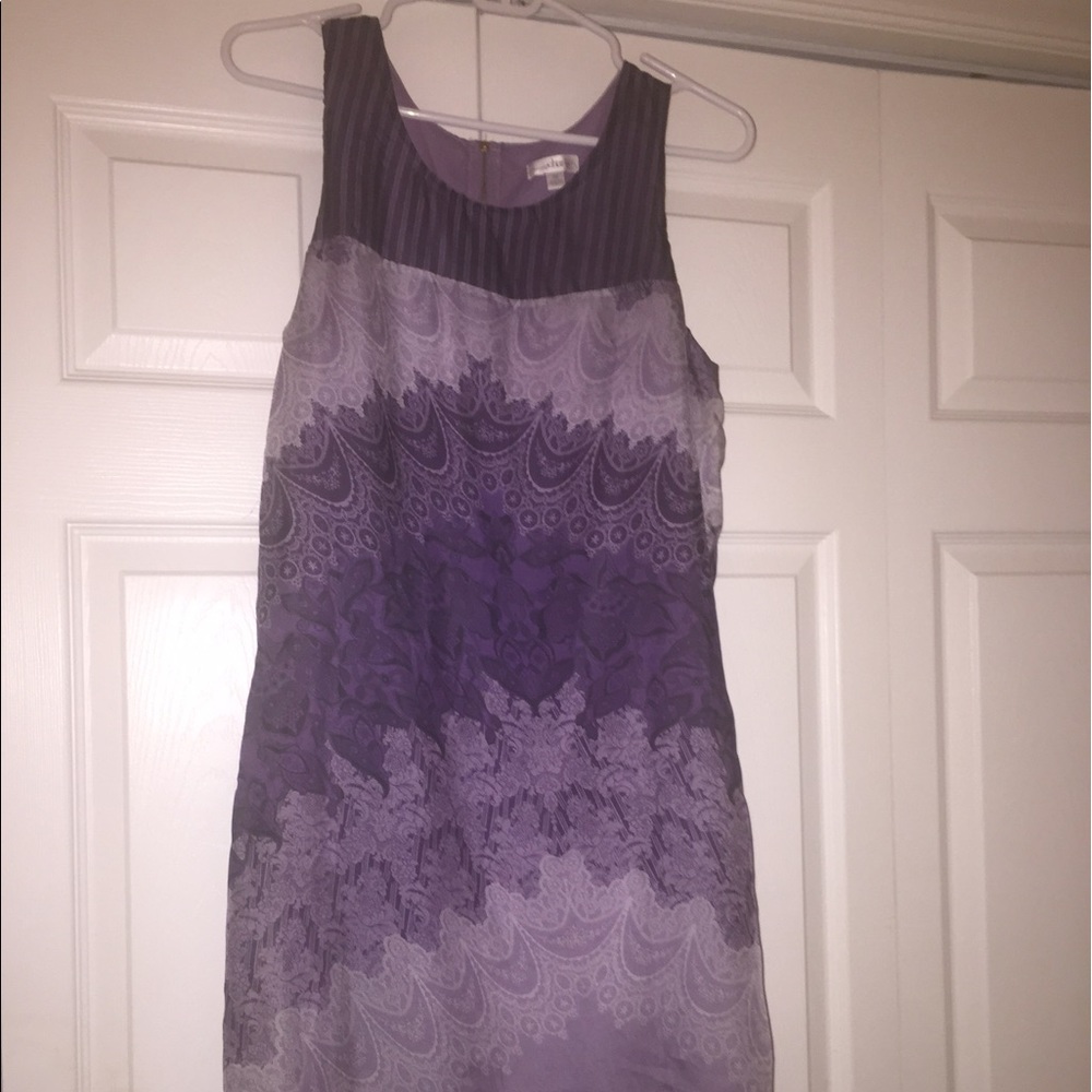 Purple sleeveless shift dress