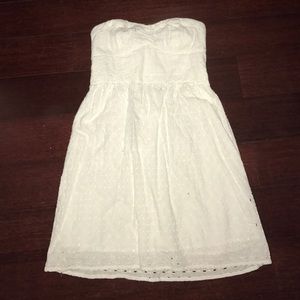 American Eagle white strapless dress!