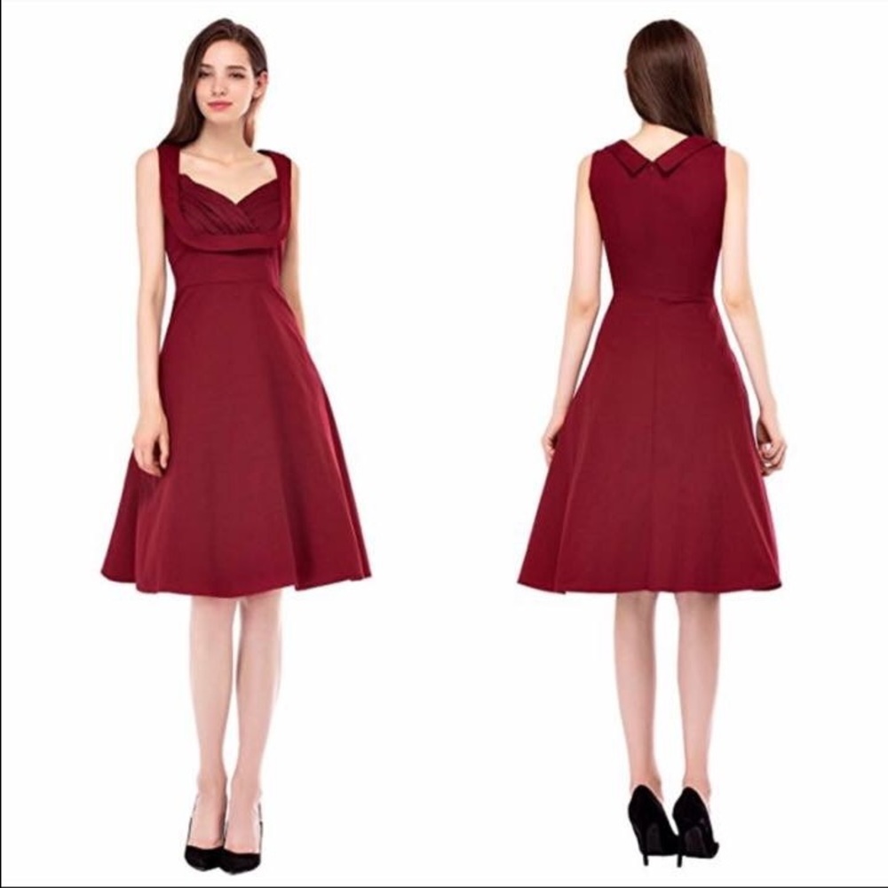 Gorgeous maroon vintage looking dress