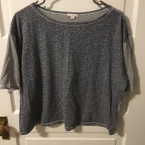 Boxy Gap Stripe & Floral Tee