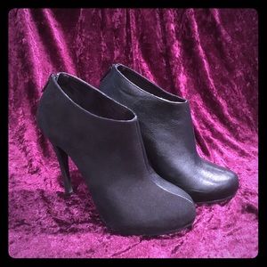 Michael Antonio two tone heeled booties