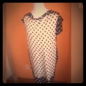 Diane von Furstenberg B&W  polka dot dress Sz 8