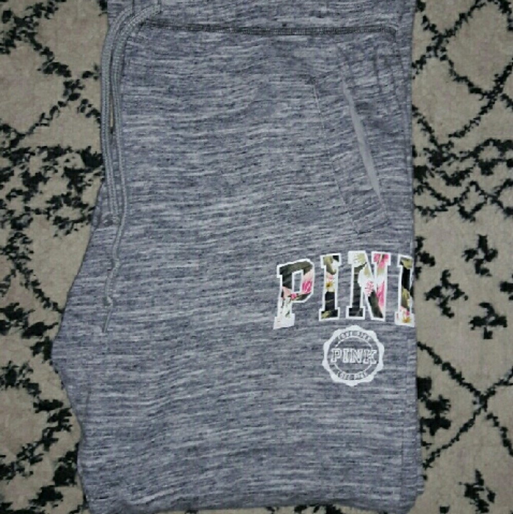VS Pink floral sweatpants