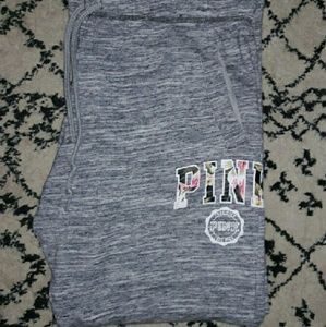 VS Pink floral sweatpants