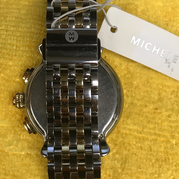 Michele two tone and diamonds ? women\'s watch. main image 6