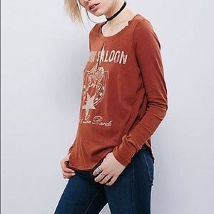 Free People keyhole saloon tee