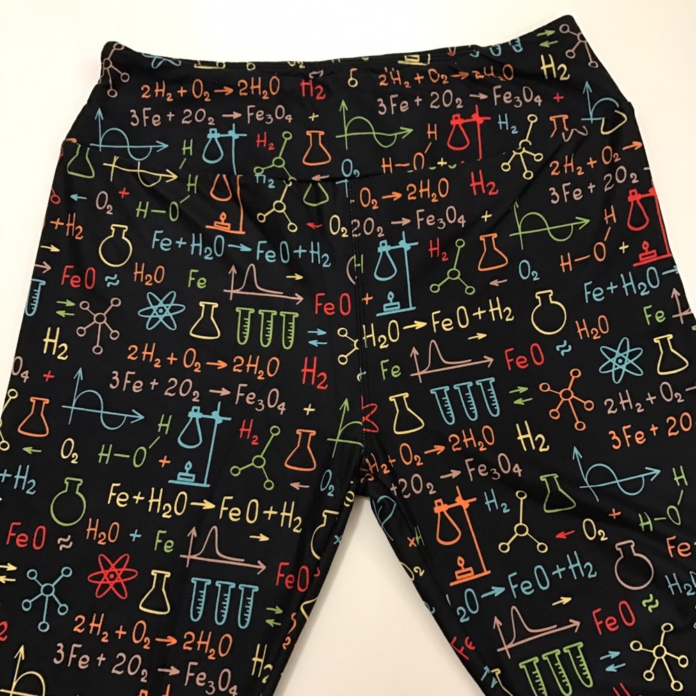 Chemistry equations graphs leggings (OS)