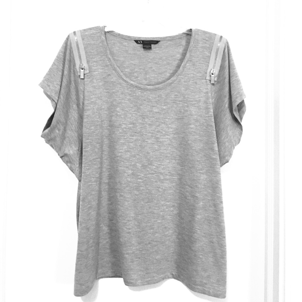 Armani Exchange-Grey/Silver Toned Top, xl