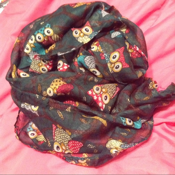 Accessories - Owl Print Infinity Scarf