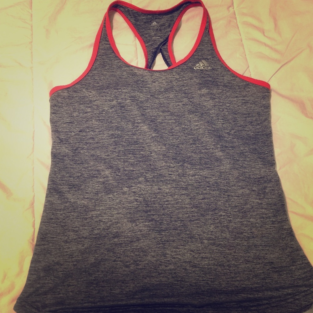 Adidas heathered grey tank