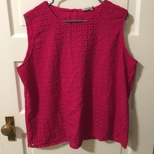 Cutout Work Blouse Button Up Back