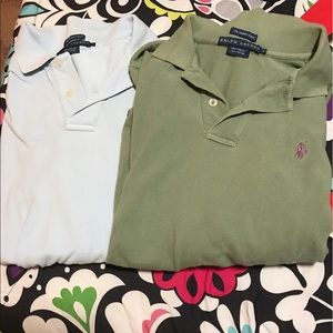 Light blue and green. Long sleeve. Ralph Lauren