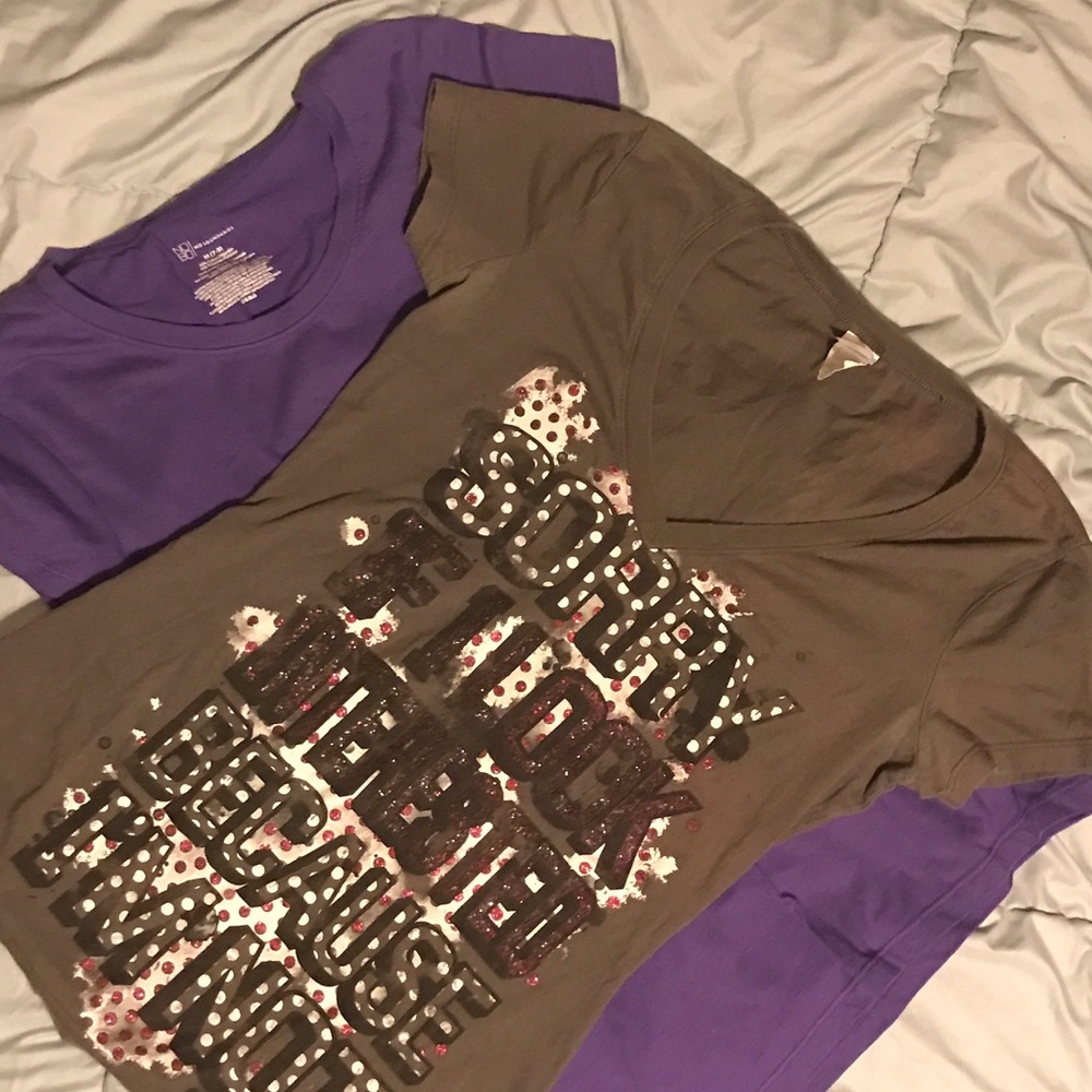 BOGO graphic tee & nwot fitted tee