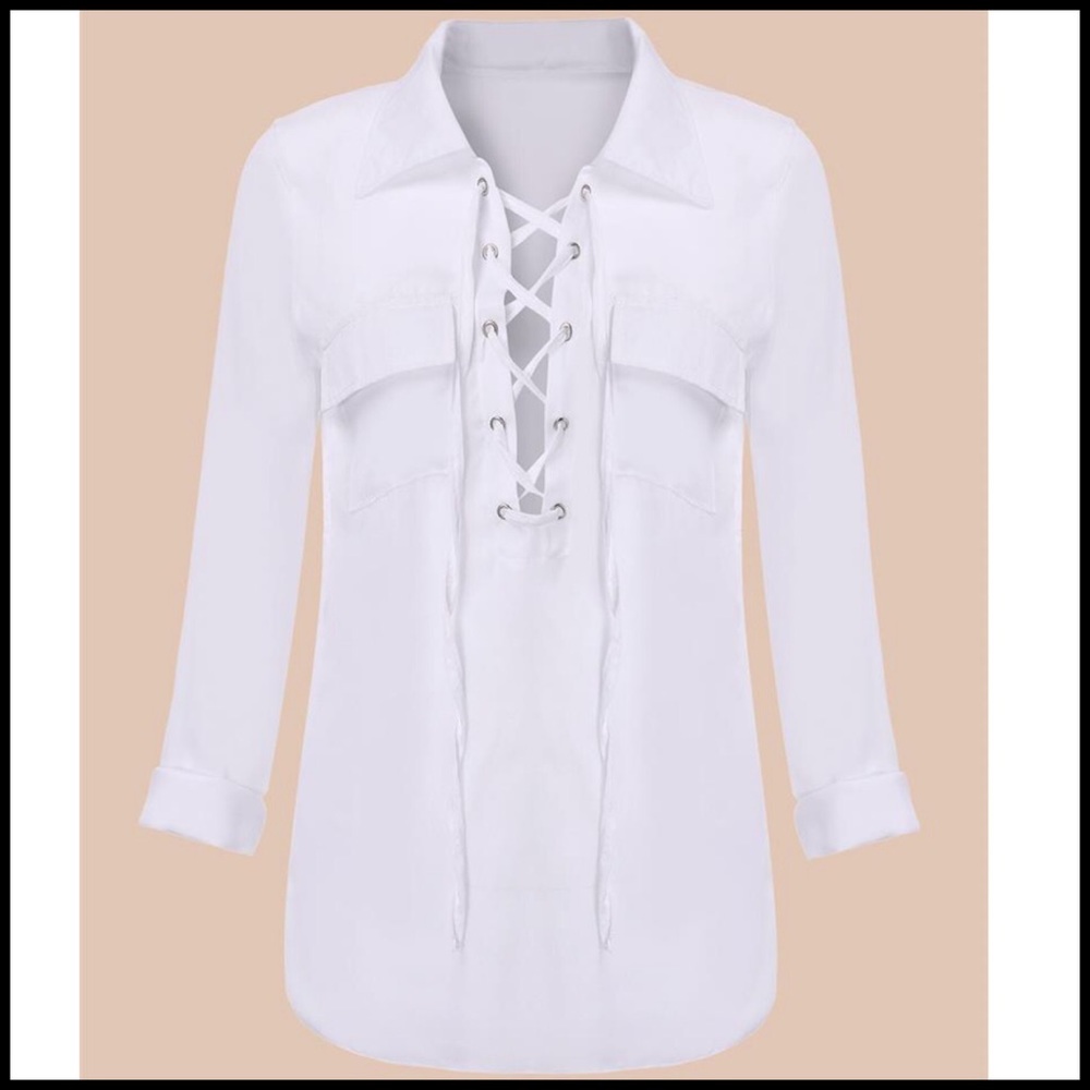 Lace-Up Tunic (plus Sz. avail.) - Picture 5 of 8