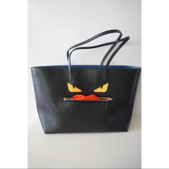 🚫❌SOLD❌🚫New Black Fendi Monster Tote Bag - Picture 2 of 5