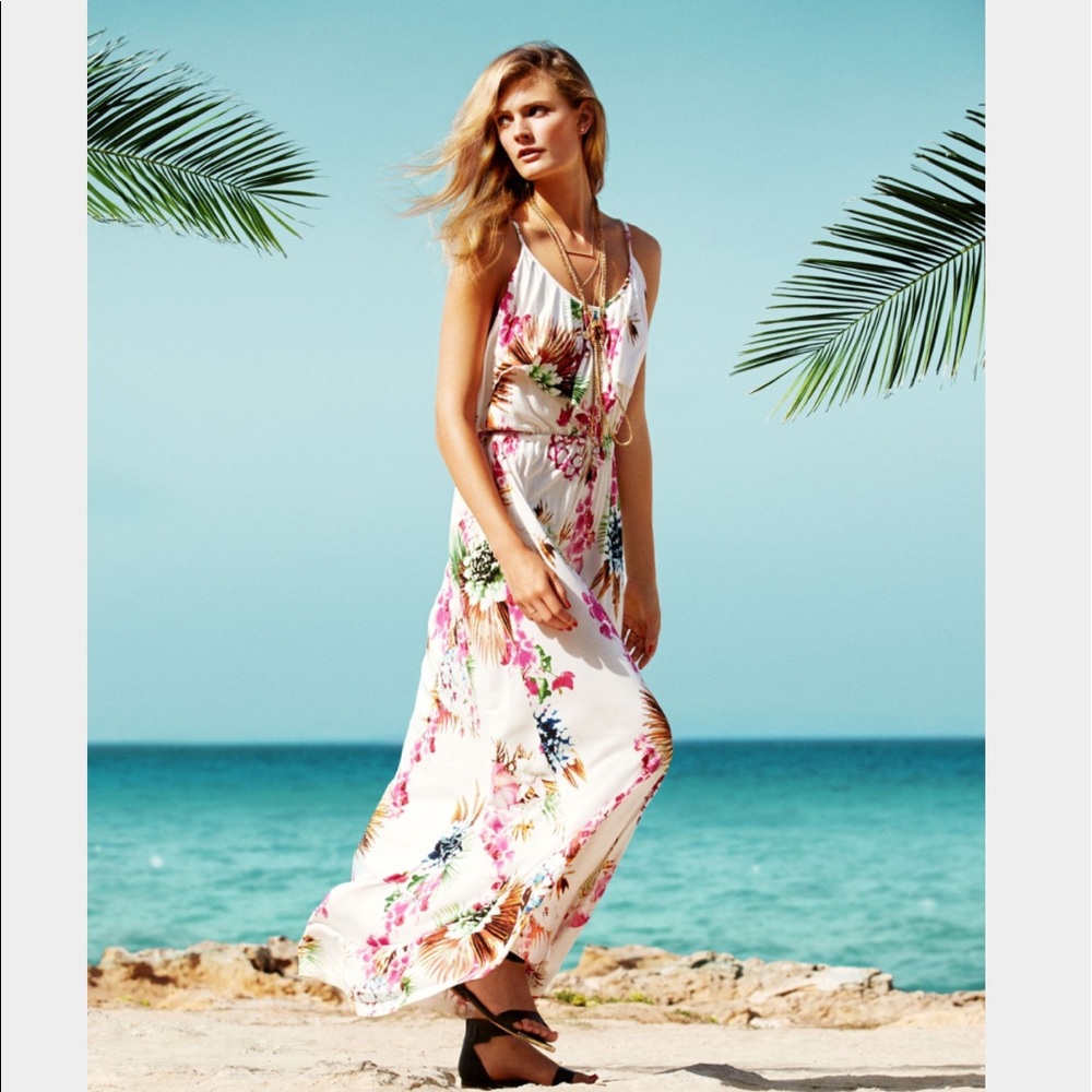 Tropical Floral Maxi Dress
