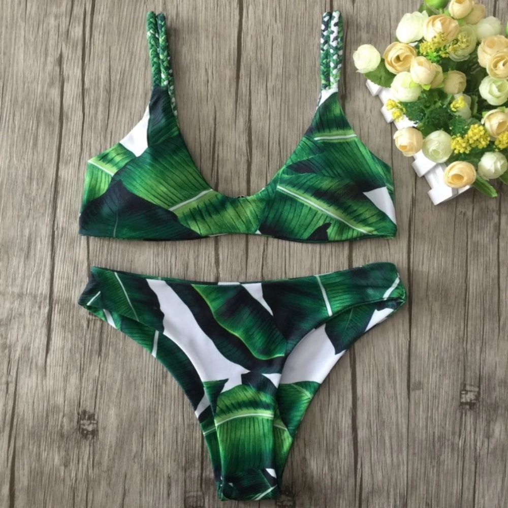 Banana Leaf Braided Bikini