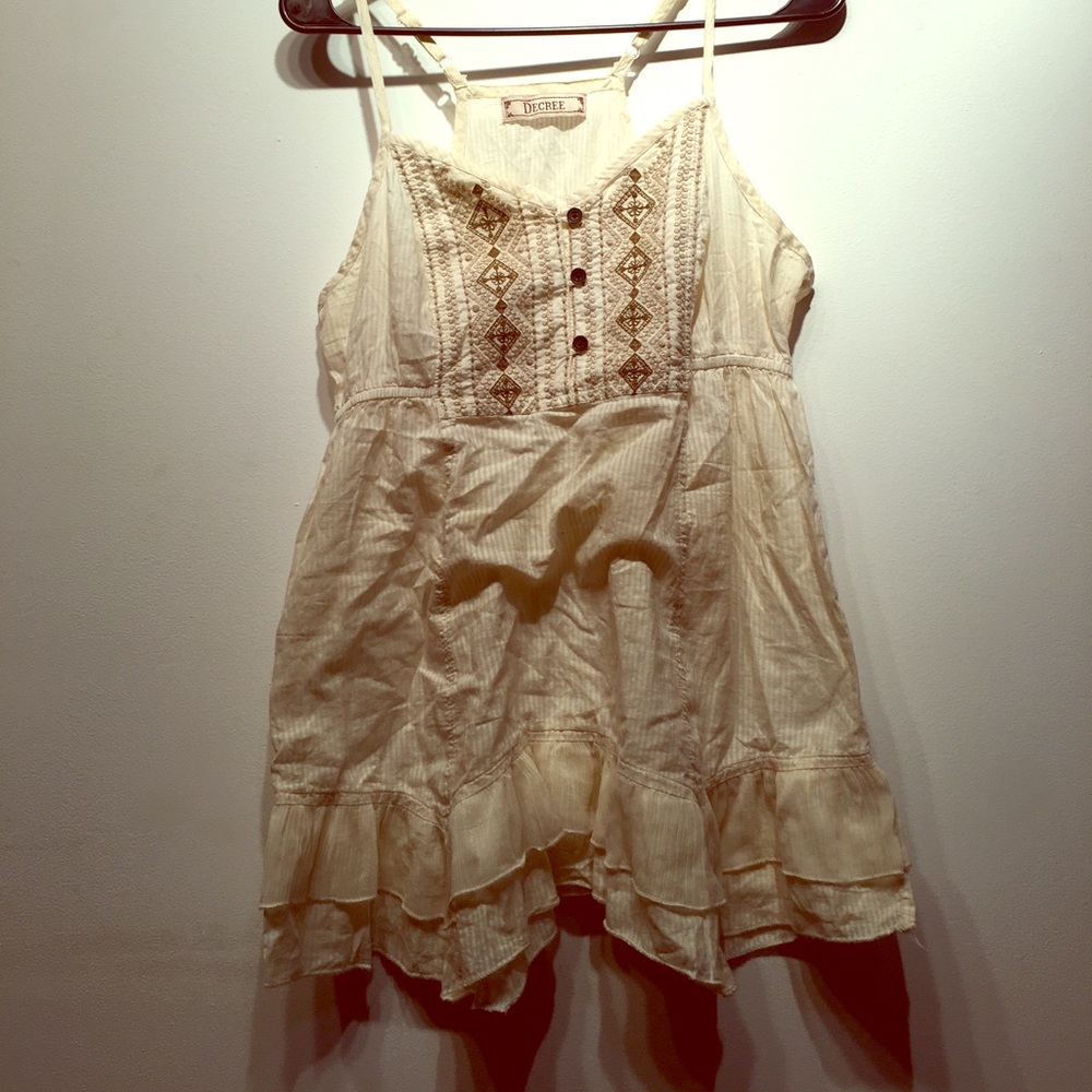 Boho long flare tank