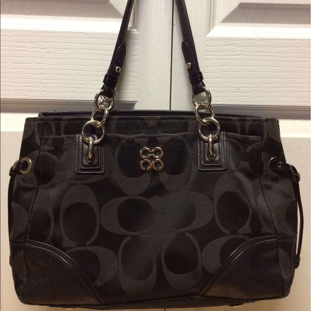 Black Coach Monogram Bag