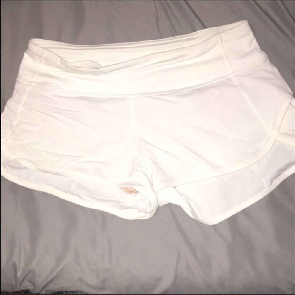 White lululemon shorts size 4