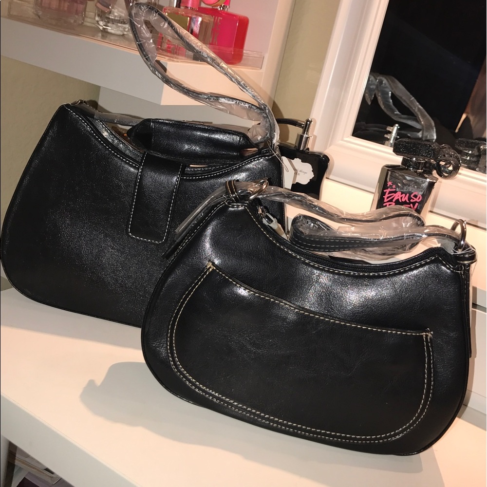 Two black small purses