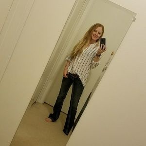 Infinity Raine White Aztec Print Tunic