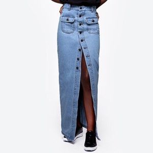 Denim Maxi Skirt
