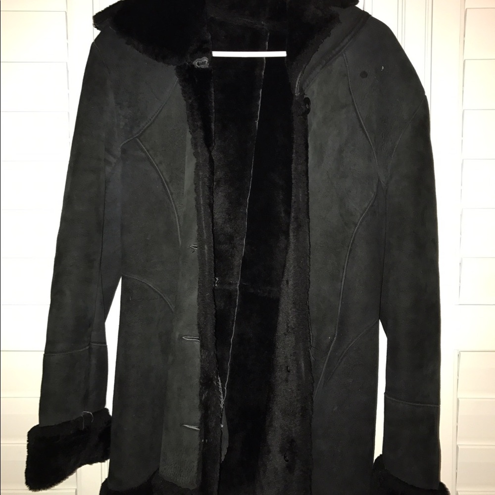 Black fur jacket