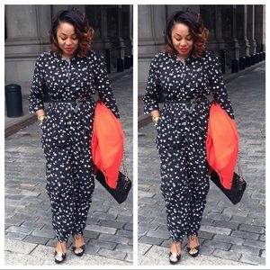 Two by Vince Camuto Pants - Black and white print jumpsuit Two by Vince Camuto Pants - Black and white print jumpsuit