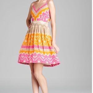 NWT Trina Turk Gypsum Silk Dress Cactus Flower