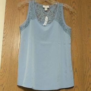 Loft blue lace tank