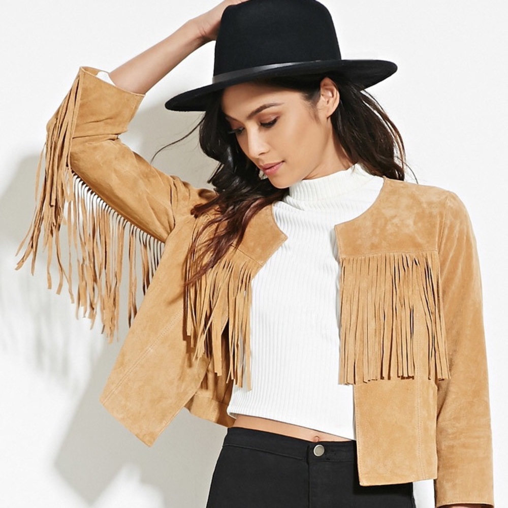 Forever 21 Fringe Leather Jacket